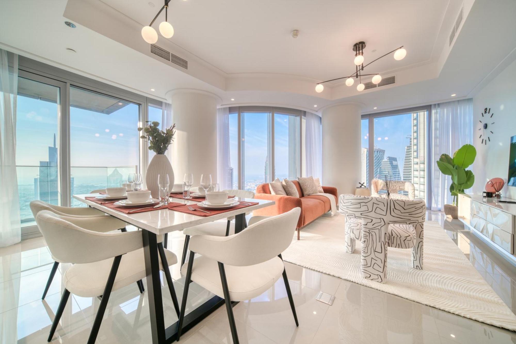 Downtown Luxury - Stunning Burj Khalifa & Sea View - 5 Minutes Walk To Dubai Mall Exterior photo